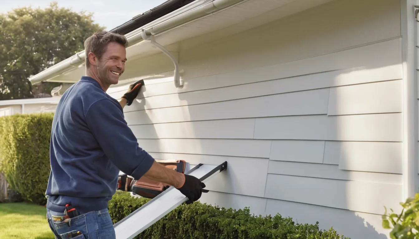 A home in the Salem Lakes area with fresh new vinyl siding being installed along one wall